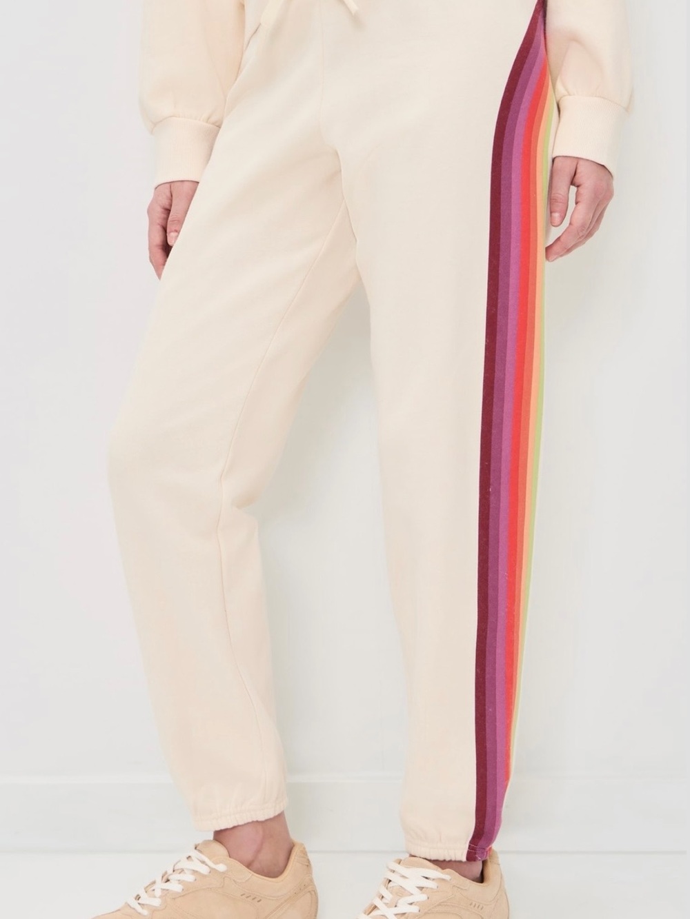 Marine Layer Cloud 9 Rainbow-Striped Jogger Pants